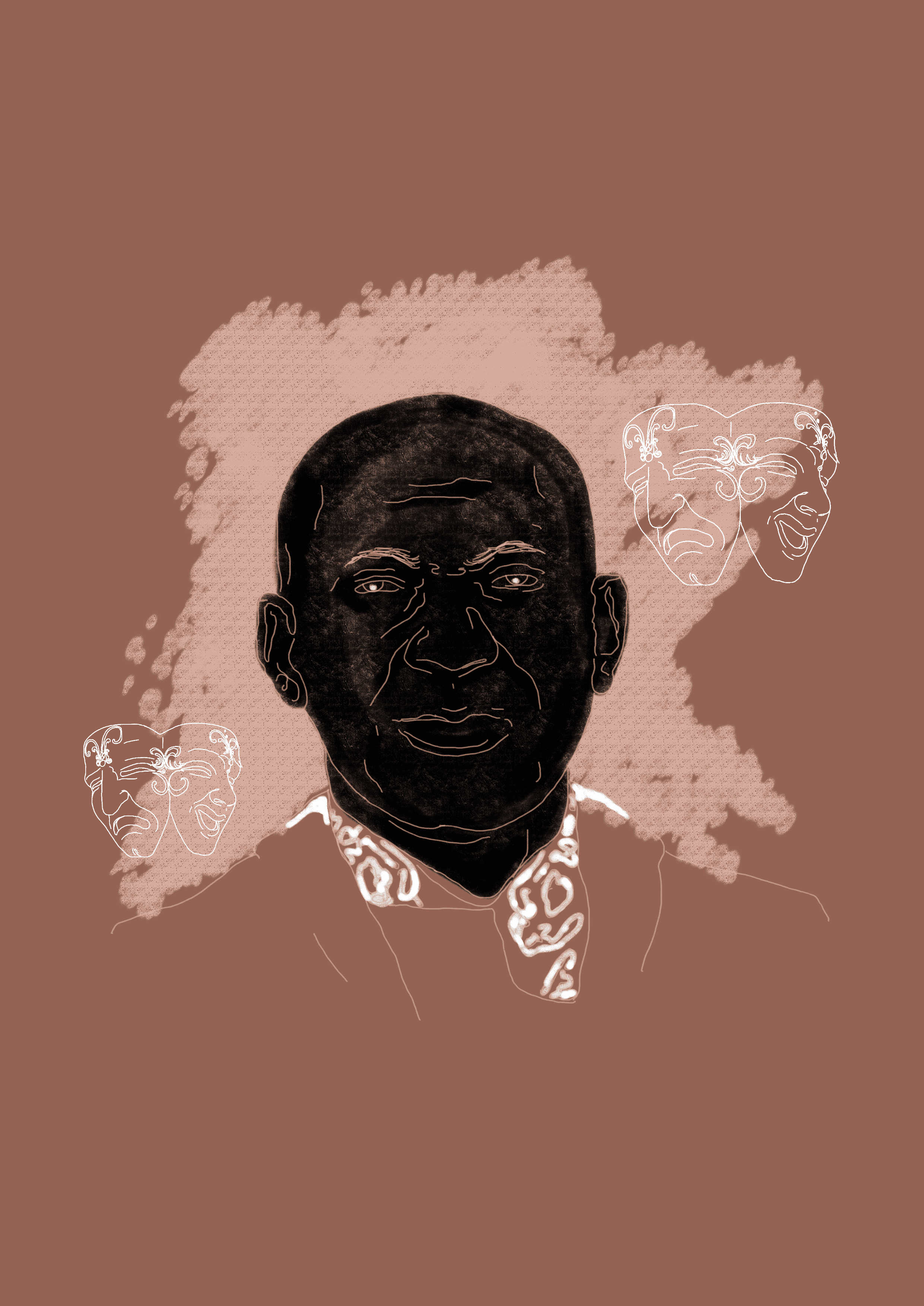 Retrato de Ironildes Rodrigues, personagem histórico da resistência brasileira