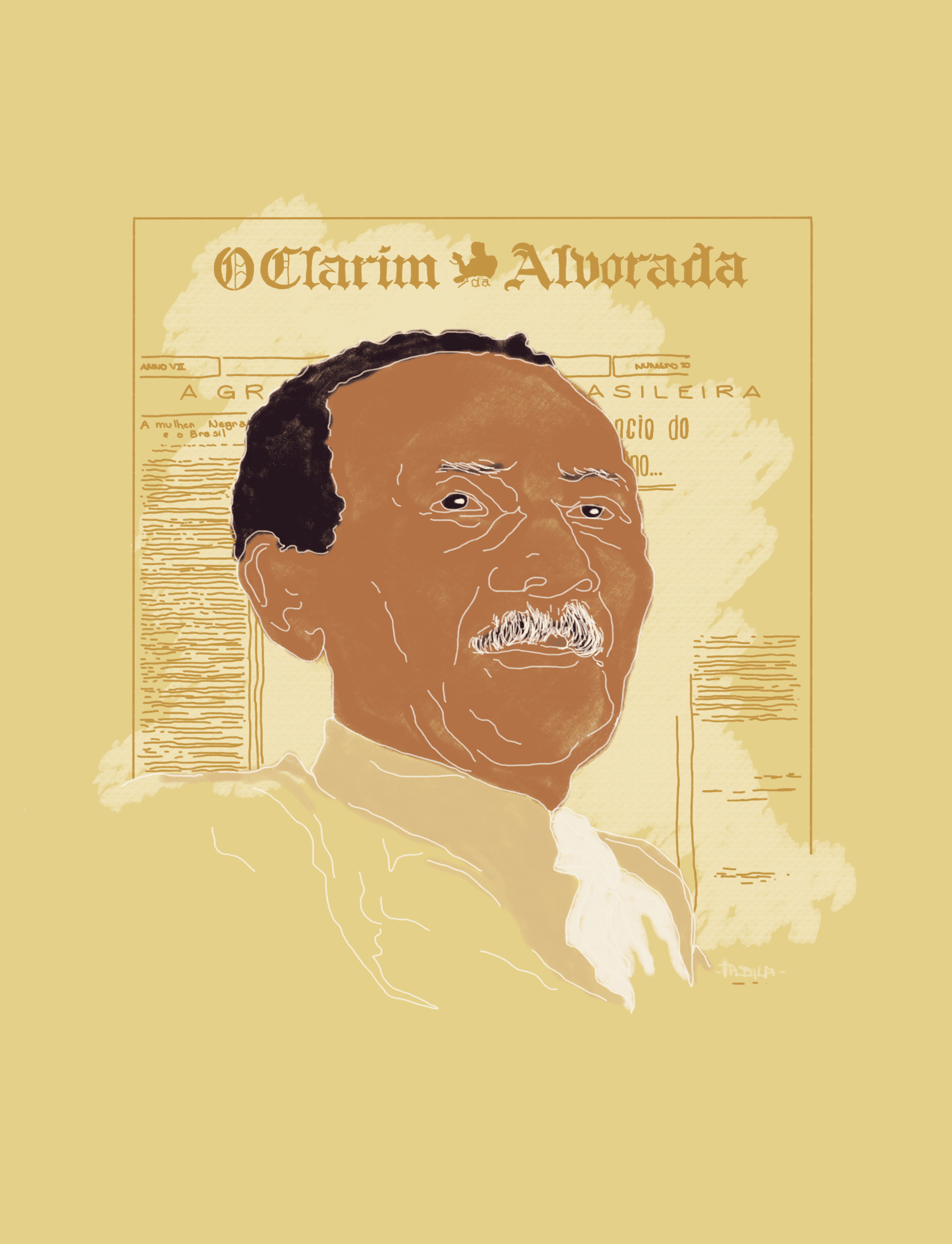 Retrato de José Correia, personagem histórico da resistência brasileira
